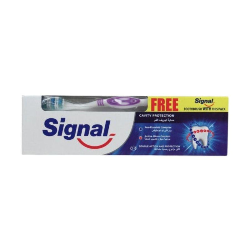 Signal Toothpaste 100ml + Toothbrush <br> Pack size: 6 x 100ml<br> Product code: 286915