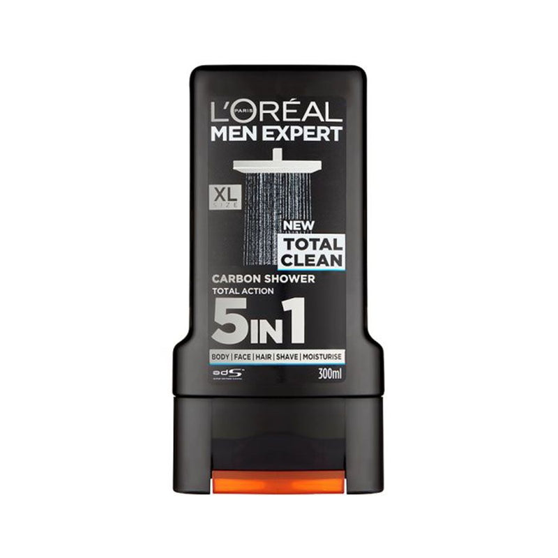 L'Oreal Mens Shower Gel Total Clean 300Ml <br> Pack Size: 6 x 300ml <br> Product code: 312896