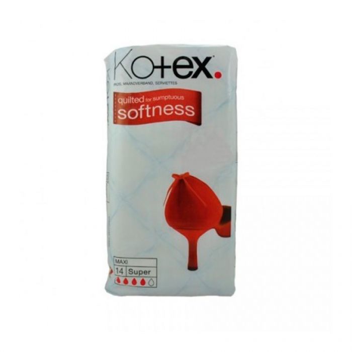 Kotex Maxi Super 14'S (Pm £1.15) <br> Pack size: 12 x 14s <br> Product code: 343922