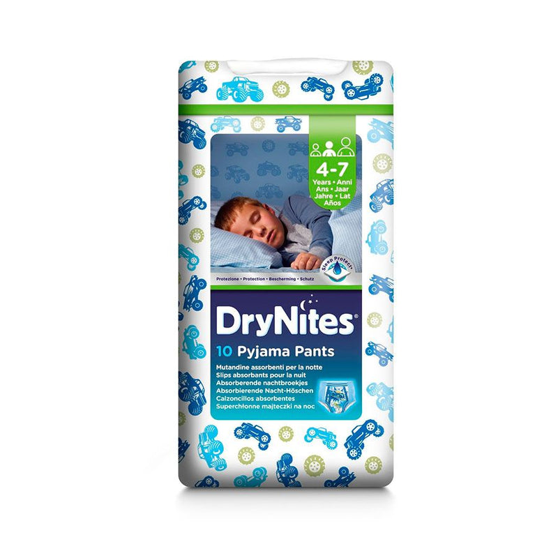Huggies Dry Nites Boy 4To7 Yrs <br> Pack Size: 3 x 10s <br> Product code: 382709
