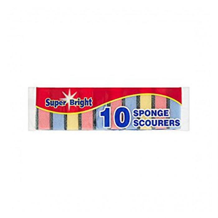 Superbright Sponge Scourer 10S <br> Pack size: 10 x 10 <br> Product code: 493551