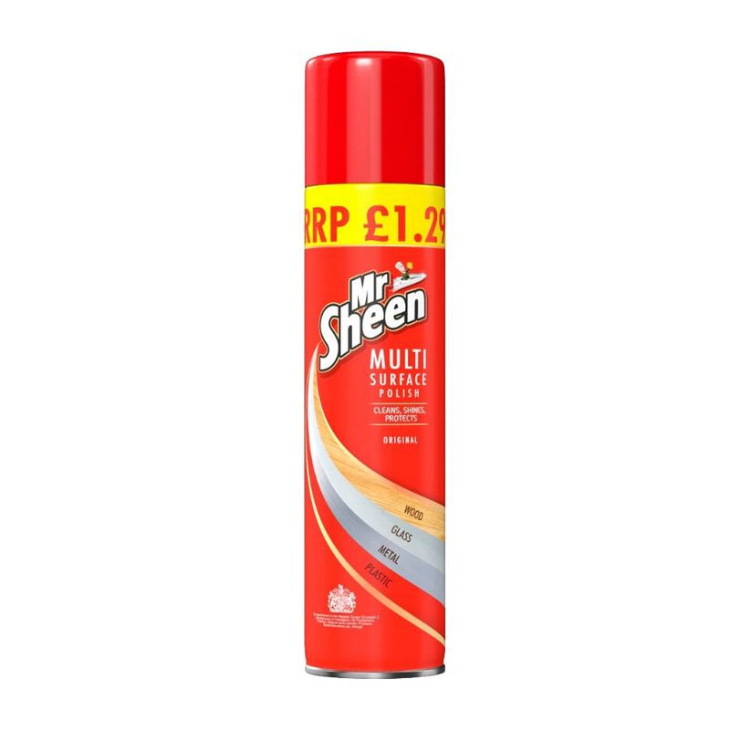 Mr Sheen 300ML Original PM£1.29 <br> Pack size: 6 x 300ml <br> Product code: 504557