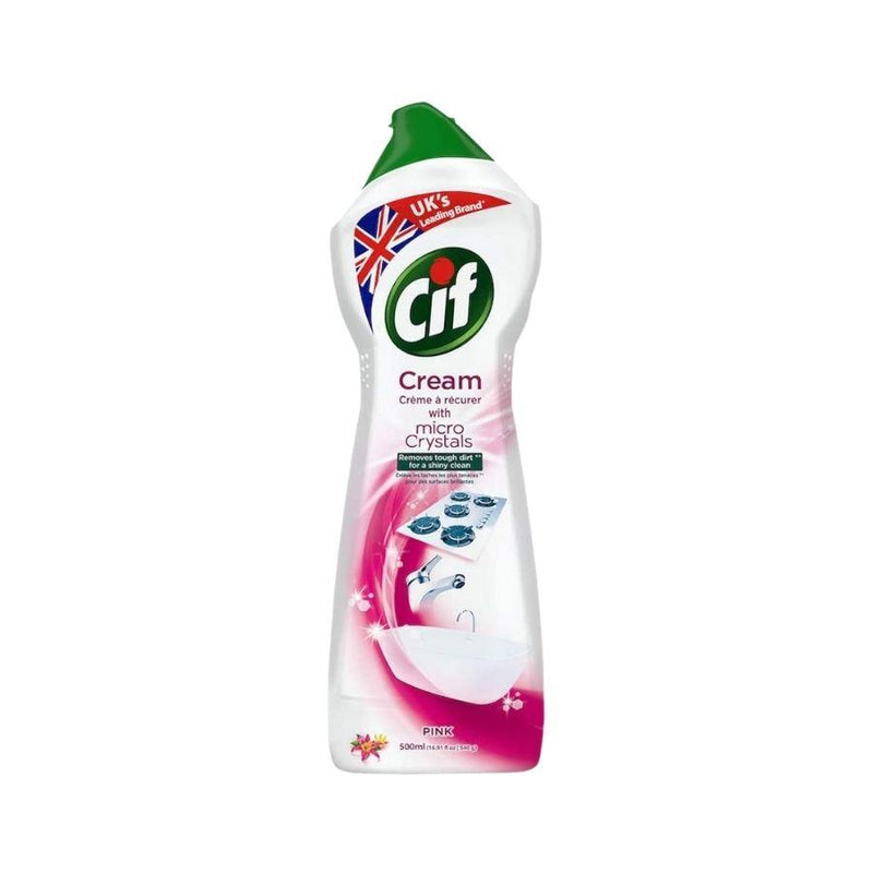 Cif Cream Pink Flowers 500ml <br> Pack size: 16 x 500ml <br> Product code: 555373