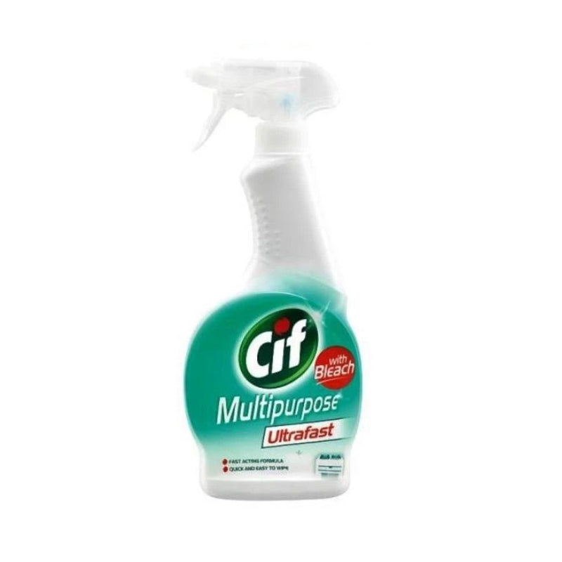 Cif Ultrafast Multi-Purpose + Bleach Spray 450ml <br> Pack size: 6 x 450ml <br> Product code: 555590