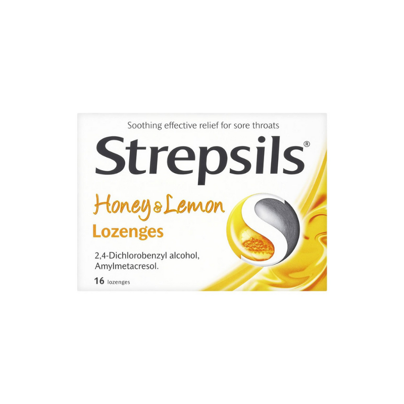 Strepsils 16's Honey&Lemon <br> Pack Size: 12 x 16s <br> Product code: 195941