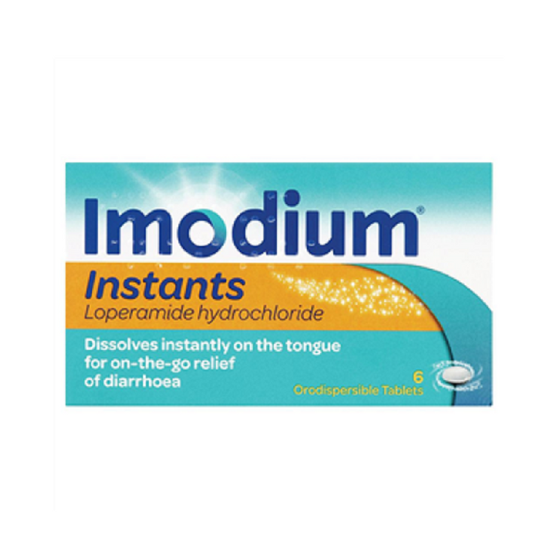 Imodium 6'S Instants Gsl <br> Pack size: 6 x 6s <br> Product code: 124671