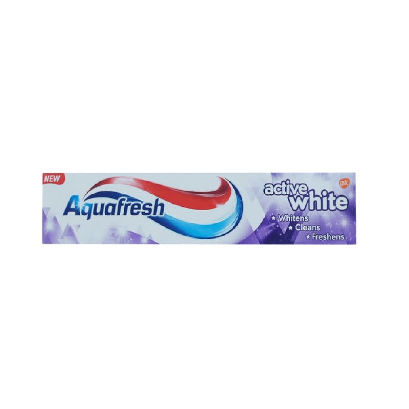 Aquafresh Toothpaste Color Code Aquafresh Toothpaste 100ml Active White EAN 5054563180179 EXP DATE Sep ...