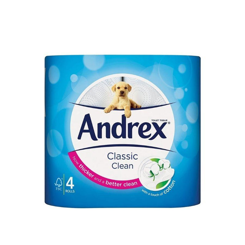 Andrex Toilet Roll White 4's <br> Pack size: 6 x 4s <br> Product code: 421290