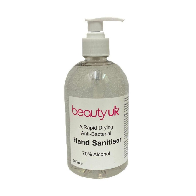 Beauty UK Anti-Bacterial 70% Alcohol Hand Sanitizer 500ml <br> Pack size: 1 x 500ml <br> Product code: 332335