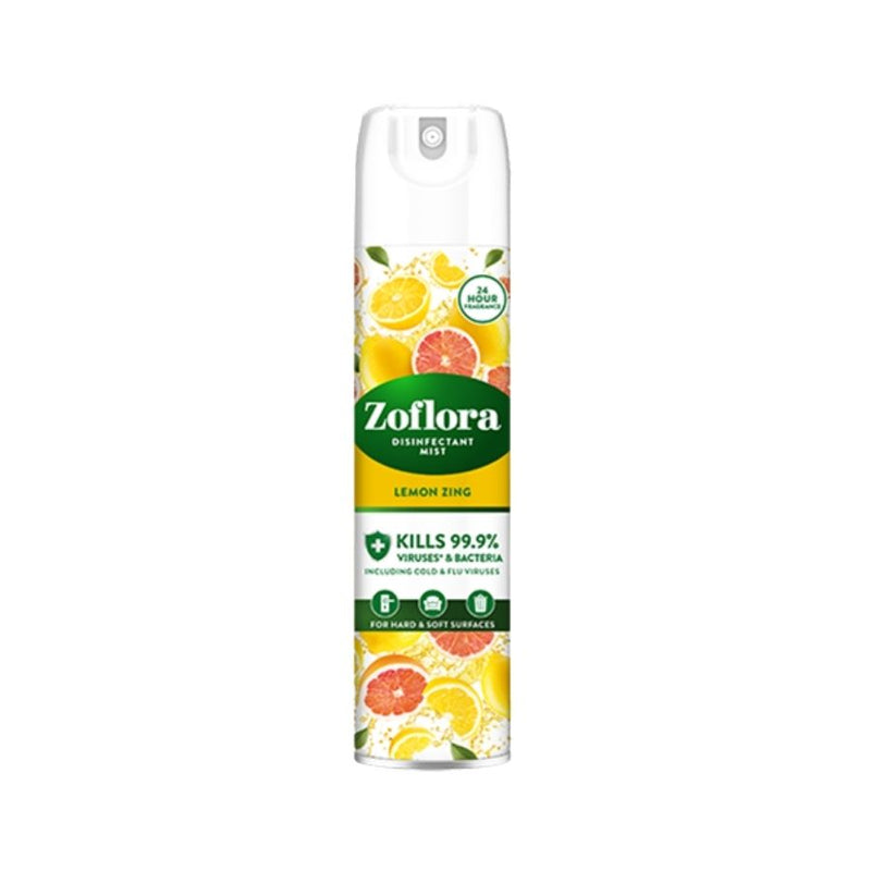 Zoflora Disinfectant Mist Lemon Zing 300ml <br> Pack size: 6 x 300ml <br> Product code: 455530