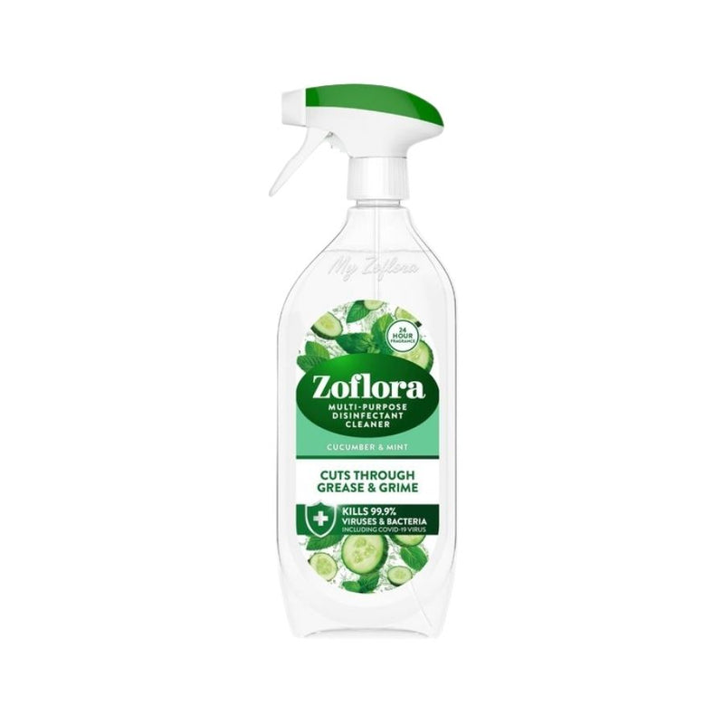 Zoflora Multi-Purpose Disinfectant Cleaner Cucumber & Mint 800ml <br> Pack size: 6 x 800ml <br> Product code: 455535