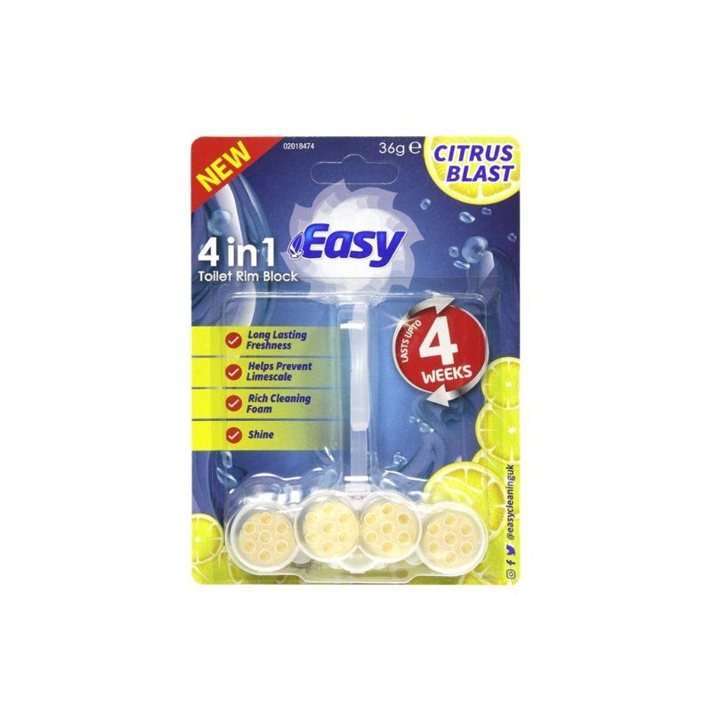 Easy Multi Cage Rim Block 4 in 1 Citrus Blast 36g <br> Pack size: 8 x 36g <br> Product code: 523076