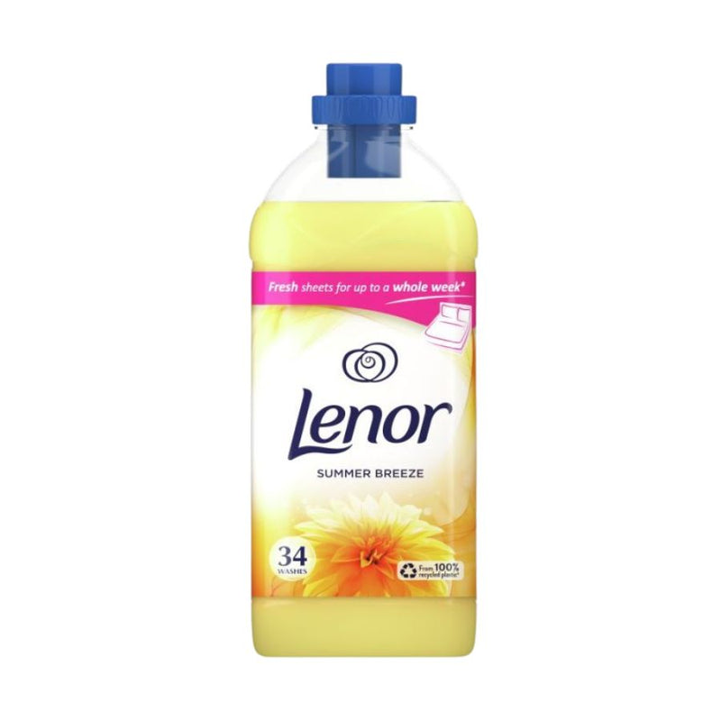 Lenor Fabric Conditioner Summer Breeze 34w 1.19L <br> Pack size: 8 x 1.19L <br> Product code: 445903