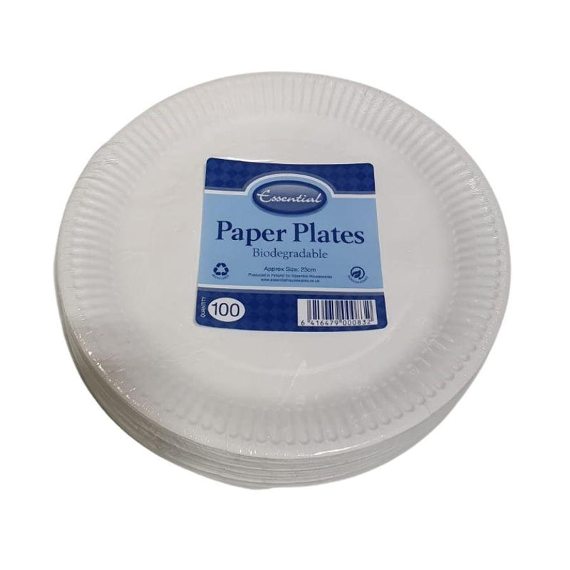 Essential Paper Plates 9 Inch 100's <br> Pack size: 1 x 100's <br> Product code: 433303