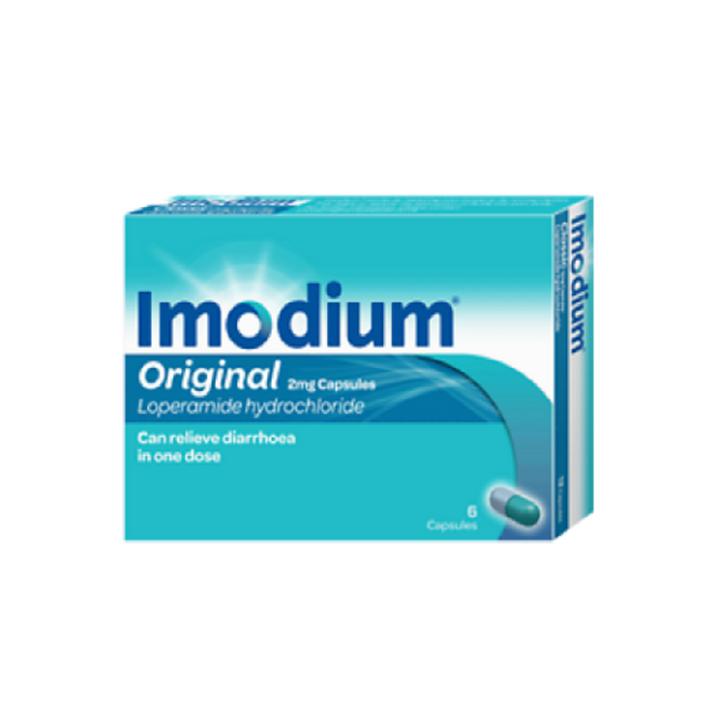 Imodium Caps 6'S Gsl <br> Pack size: 6 x 6s <br> Product code: 124670