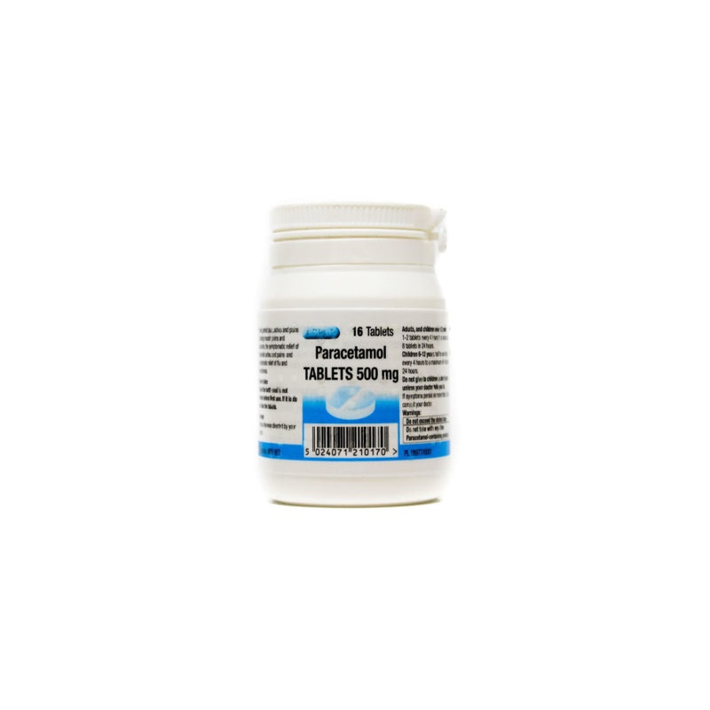 Aspar Paracetamol Tablets Tub 500mg 16s <br> Pack size: 12 x 16s <br> Product code: 176051