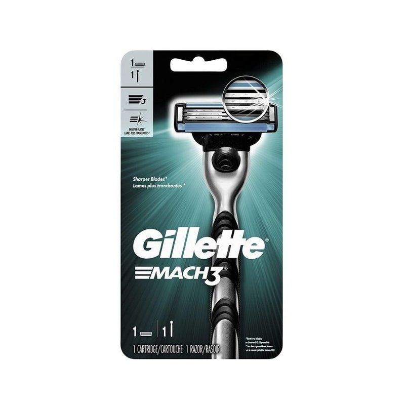 Gillette Mach 3 Razor + 1 Blade <br> Pack size: 6 x 1 <br> Product code: 252225