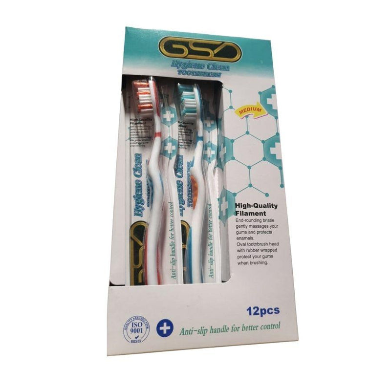 Gsd Toothbrush Hygiene Clean Medium <br> Pack size: 12 x 1 <br> Product code: 301081