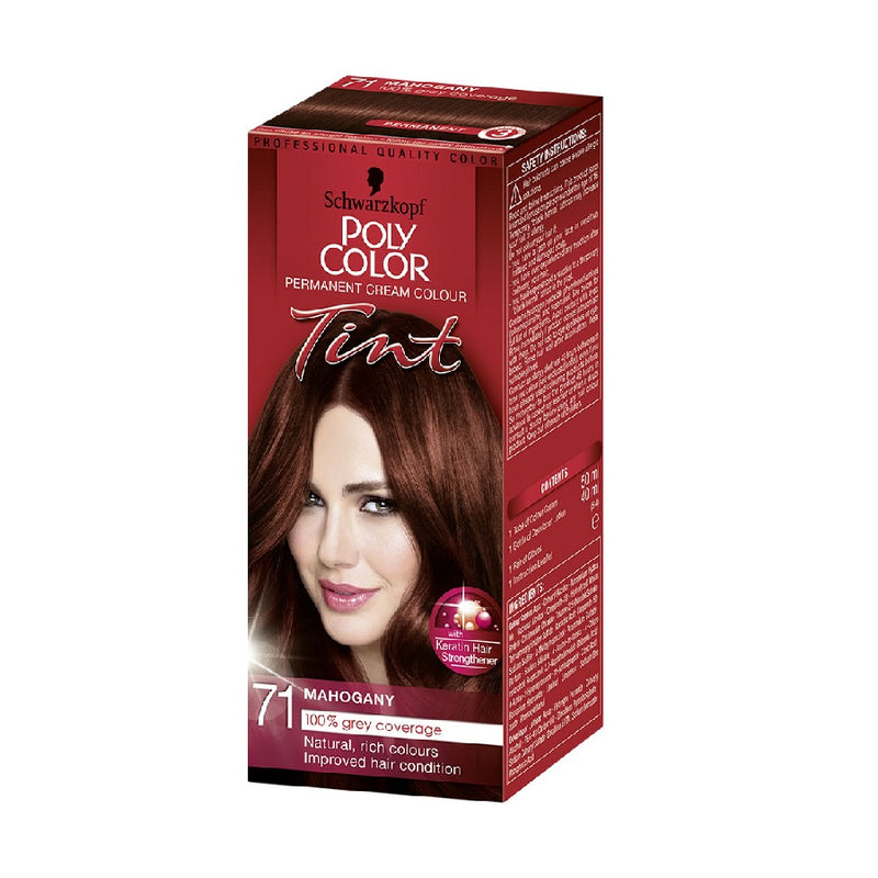Schwarzkopf Poly Colour Tint 71 Mahogany <br> Pack size: 3 x 1 <br> Product code: 204400