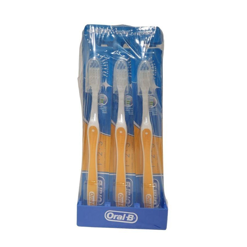 Oral B Toothbrush 1.2.3 Medium 40 + Cap <br> Pack size: 12 x 1 <br> Product code: 302650