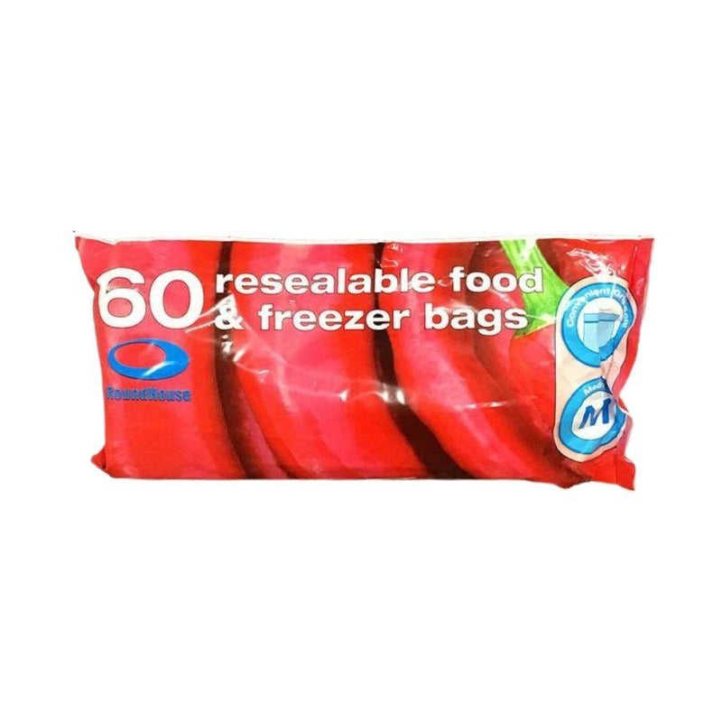 RoundHouse Food & Freezer Bags 60's Medium <br> Pack size: 24 x 60's <br> Product code: 435548