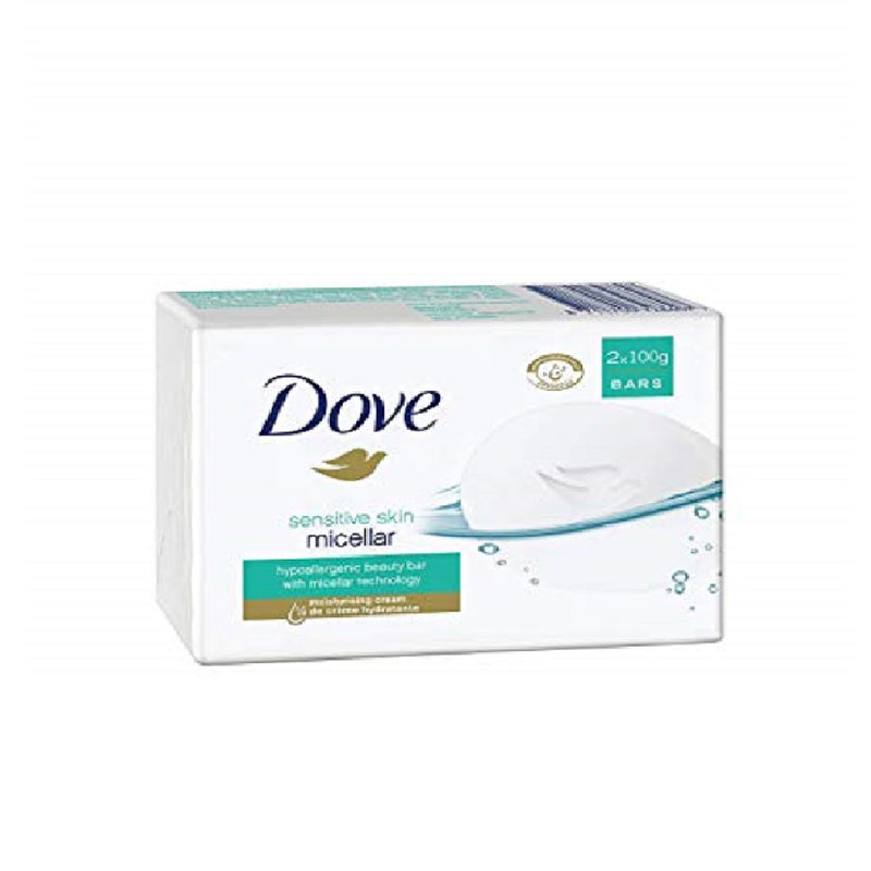 Dove Soap 100Gm Micellar Sensitive <br> Pack size: 2 x 100g <br> Product code: 332753