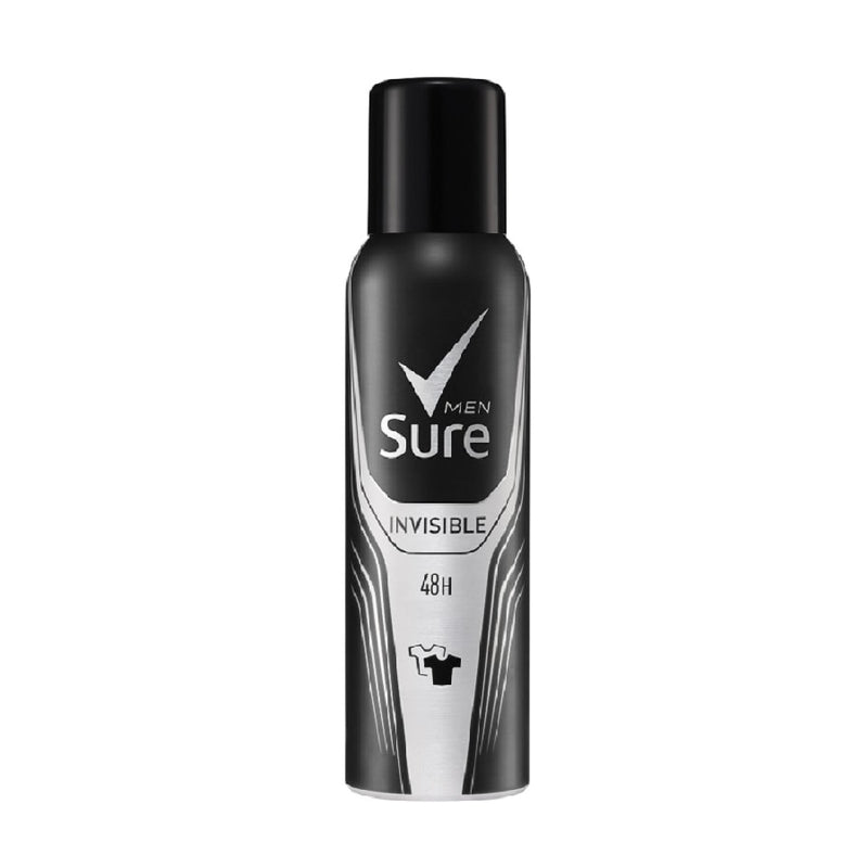 Sure Antiperspirant 150Ml Mens Invisible Black & White <br> Pack size: 6 x 150ml <br> Product code: 275541