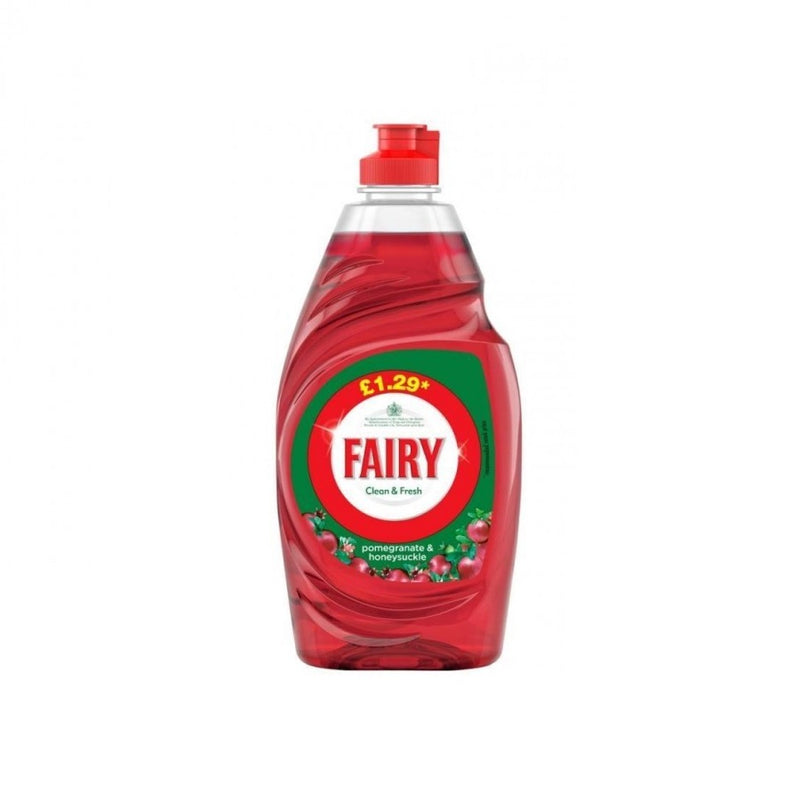 Fairy Washing Up Liquid Pomegranate & Honeysuckle 433ml (PM £1.29) <br> Pack size: 10 x 433ml <br> Product code: 472032