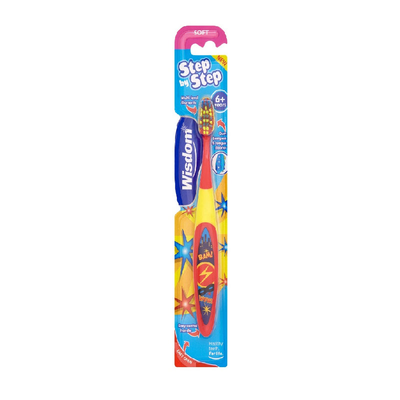 Wisdom Step-By-Step Toothbrush 6+ Years <br> Pack size: 12 x 1 <br> Product code: 304217