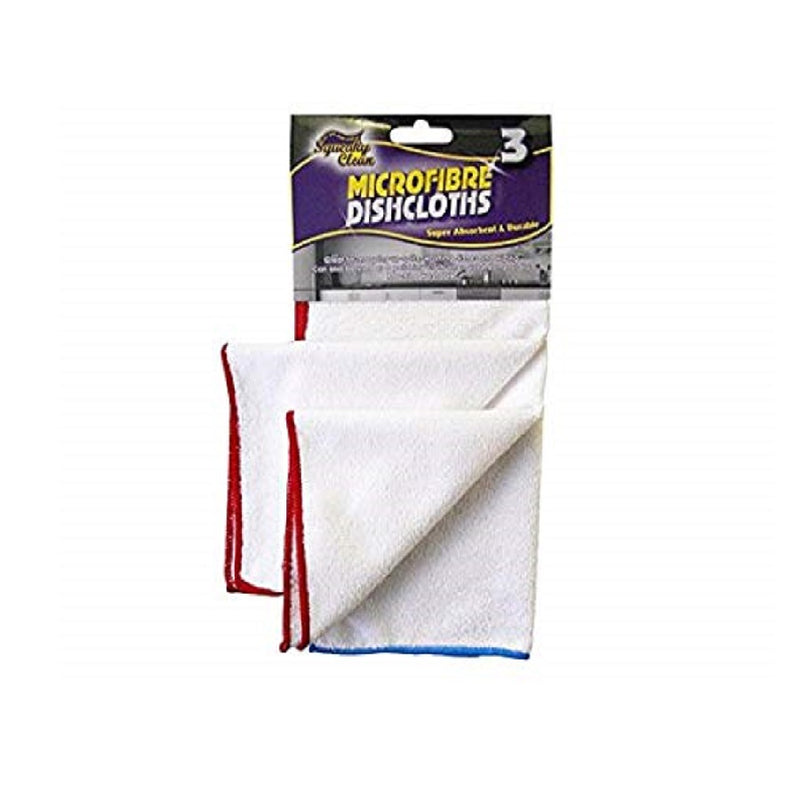 Squeaky Clean Microfibre Dish Cloth 3'S <br> Pack size: 5 x 3s <br> Product code: 491962