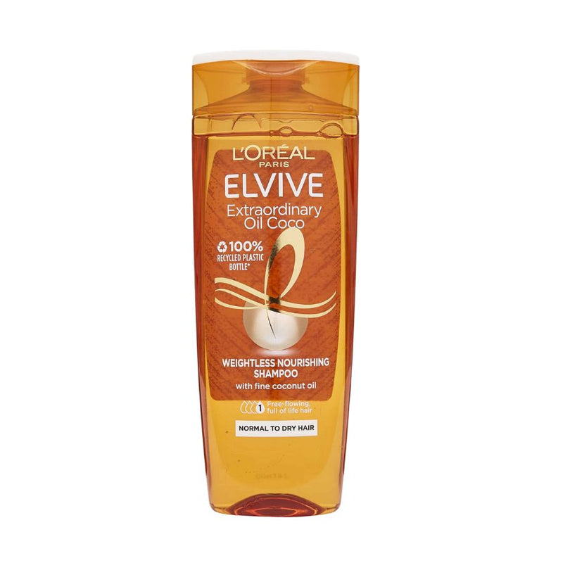 Elvive Extraordinary Coconut Oil Shampoo 400ml <br> Pack size: 6 x 400ml <br> Product code: 172674