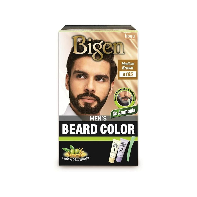 Bigen Mens Beard B105 Medium Brown <br> Pack size: 3 x 1 <br> Product code: 200396