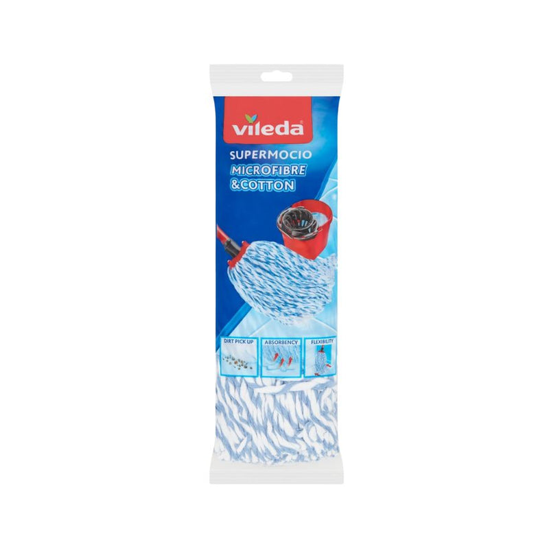 Vileda Microfibre & Cotton Refill <br> Pack size: 6 x 1 <br> Product code: 544368