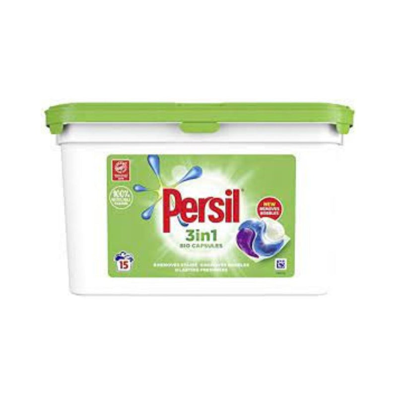 Persil Bio Capsules 15w PM£4.95 <br> Pack size: 4 x 15w <br> Product code: 485486