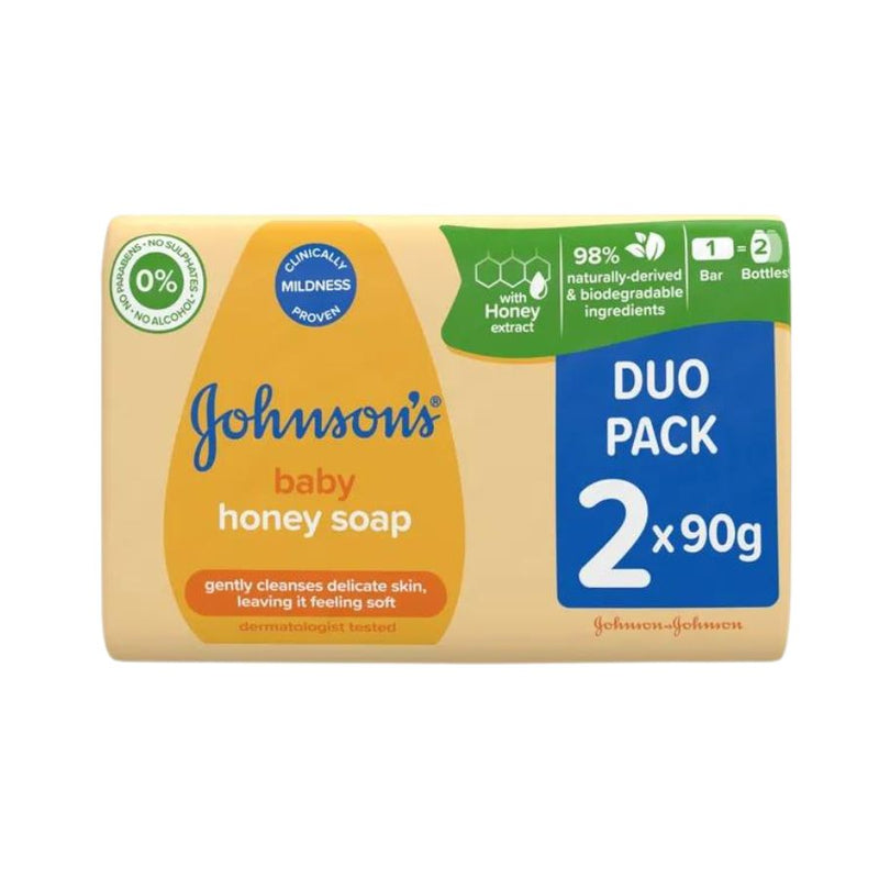 Johnson's Baby Soap Honey 90G <br> Pack size: 2 x 90g <br> Product code: 402672