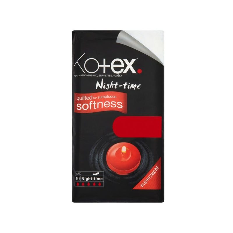 Kotex Maxi Night 10's <br> Pack size: 6 x 10's <br> Product code: 343973