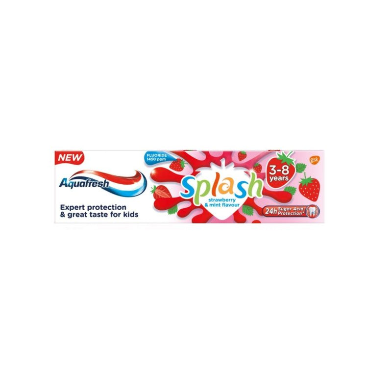 Aquafresh Toothpaste Kids Splash 3-8 Years 50ml <br> Pack size: 12 x 50ml<br> Product code: 284823