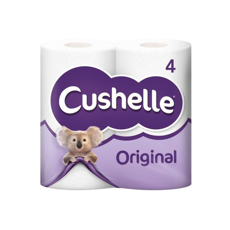Cushelle Toilet Rolls White 4S <br> Pack Size: 10 x 4 <br> Product code: 421320