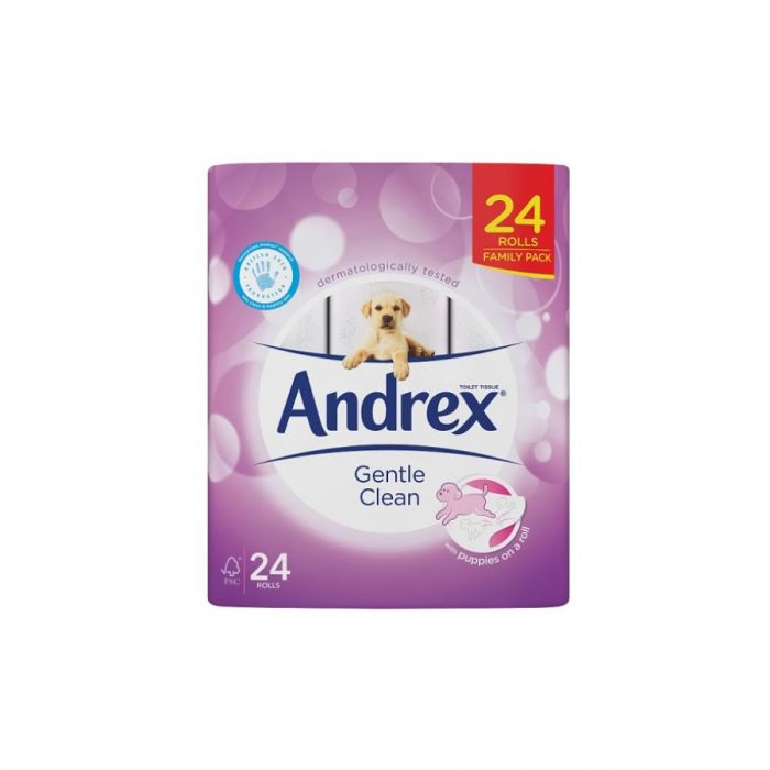 Andrex Gentle Clean Toilet Paper 24S <br> Pack size: 1 x 24 <br> Product code: 421325