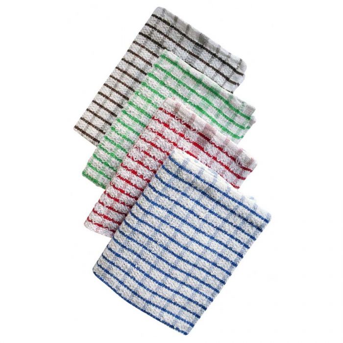 Tea Towel Terry Check 100% Cotton <br> Pack size: 10 x 1 <br> Product code: 497270