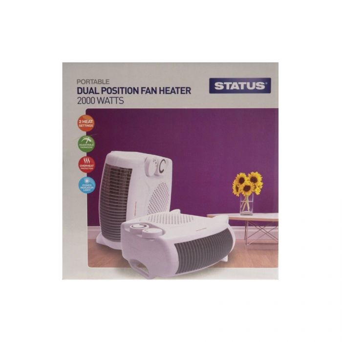 Status Dual Position Fan Heater 2000 Watts <br> Pack size: 1 x 1 <br> Product code: 532821