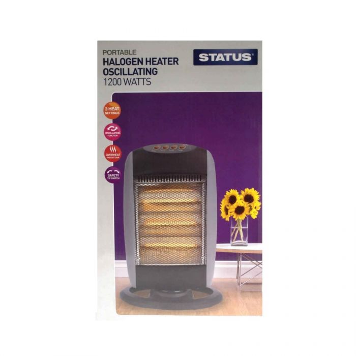 Status Halogen Heater Oscillating 1200 Watts <br> Pack size: 1 x 1 <br> Product code: 532822
