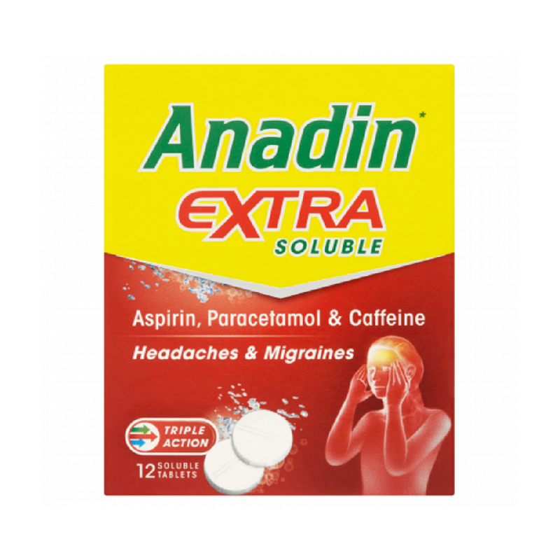 Anadin Extra 12'S <br> Pack size: 12 x 12s <br> Product code: 171200