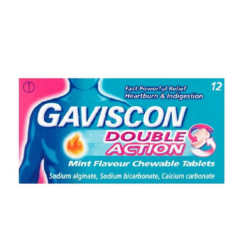 Gaviscon Tablets Double Action 12s <br> Pack size: 12 x 12s <br> Product code: 124497