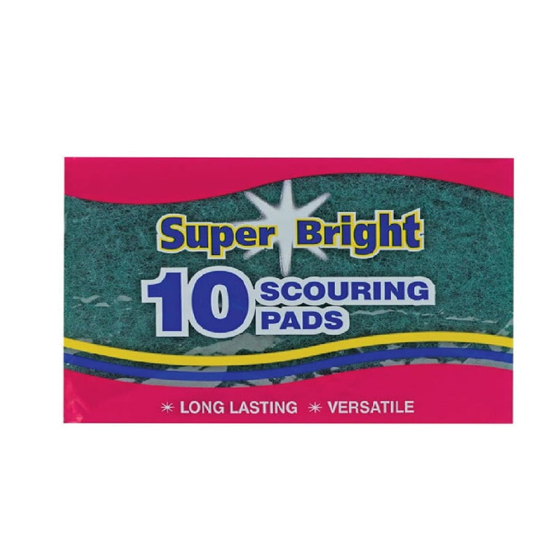 Superbright Scouring Pads 10'S <br> Pack size: 10 x 10s <br> Product code: 493510