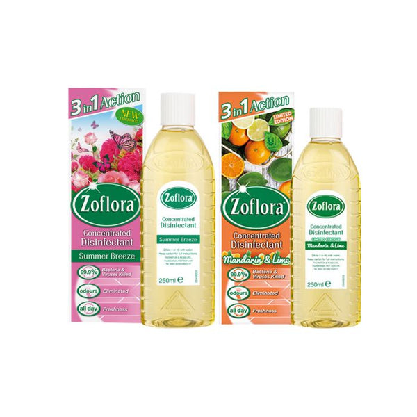 Zoflora Disinfectant Mandarin And Lime & Summer Breeze 250Ml - 8 P –  Davis & Dann