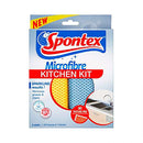 Spontex Microfibre Kitchen Kit (2 Cloths) <br> Pack size: 7 x 2 <br> Product code: 496752