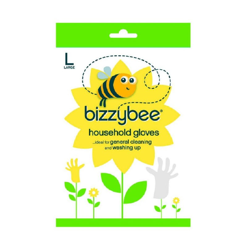Bizzybee Household Rubber Gloves Large <br> Pack size: 6 x 1 <br> Product code: 354109