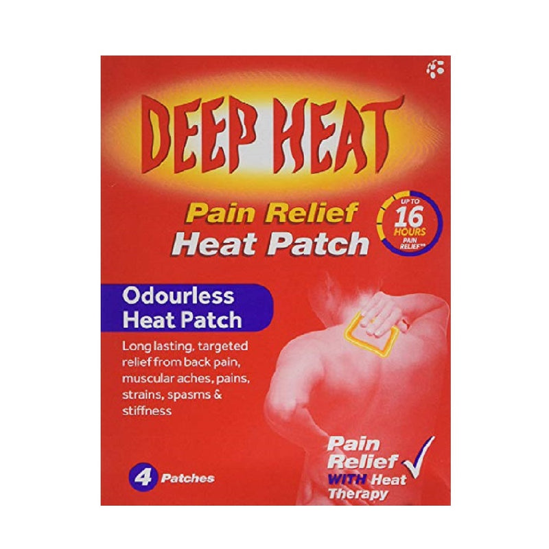 Deep Heat Patch 4'S <br> Pack size: 1 x 4s <br> Product code: 132231