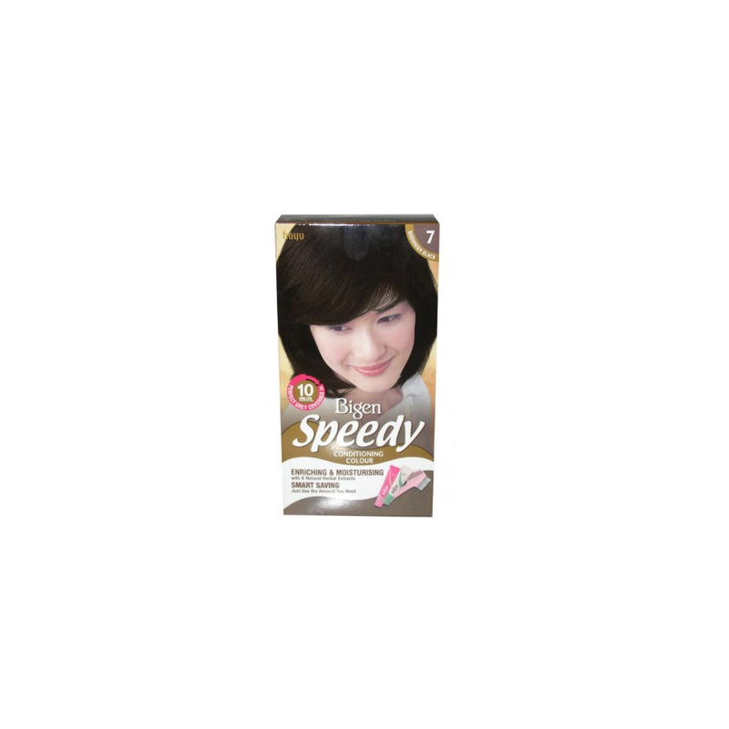Bigen Speedy Conditioning Hair Colour (7) Brownish Black <br> Pack size: 3 x 1 <br> Product code: 200385
